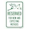 Signmission Reserved for New and Expecting Mothers Heavy-Gauge Aluminum Sign, 18" L, 12" H, A-1218-23195 A-1218-23195 - alternate 1